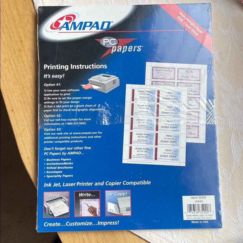 Ampad Business Cards 250 Pack